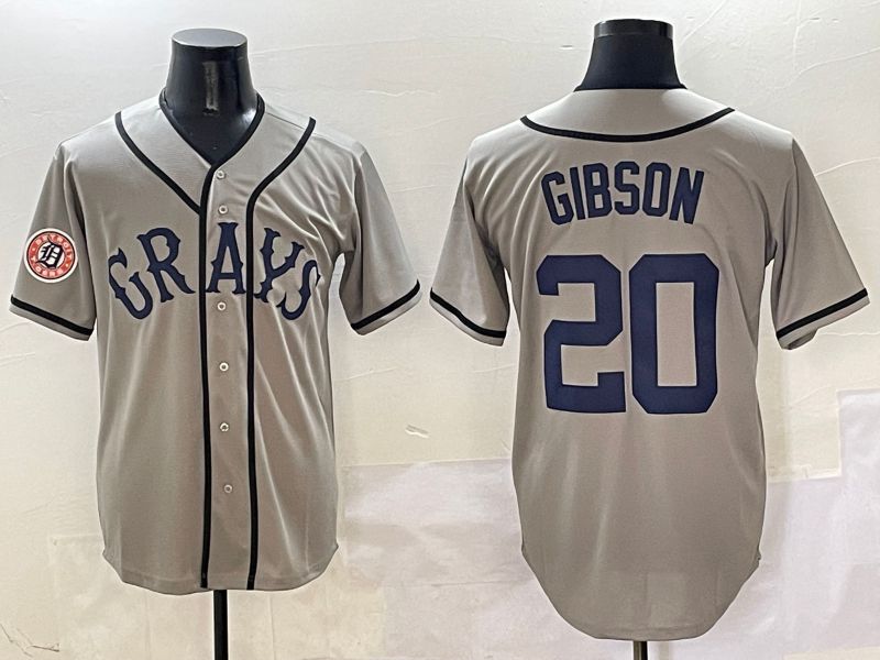 Men Detroit Tigers #20 Gibson Grey Joint Name Game Nike 2025 MLB Jersey style 2->detroit tigers->MLB Jersey